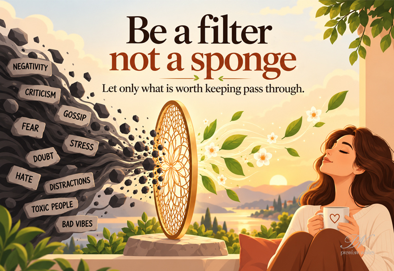 Be A Filter, Not A Sponge Be A Filter, Not A Sponge