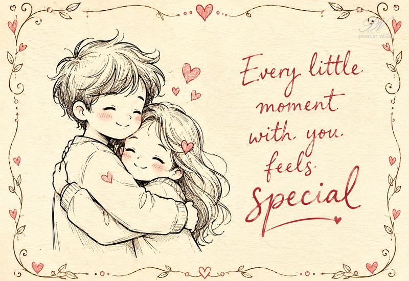 Every Little Moment With You Feels Special – Romantic Love Quote