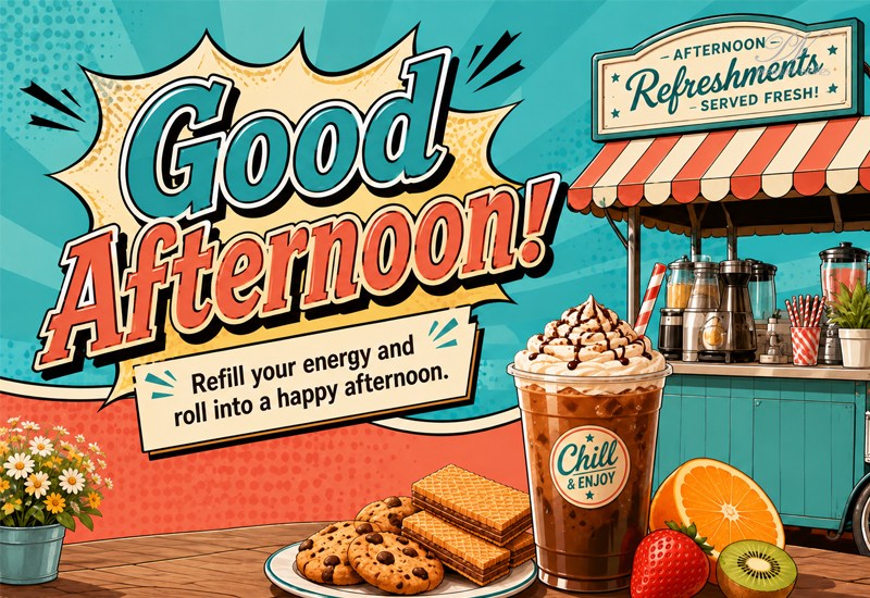 Good Afternoon – Refill Your Energy and Roll Into a Happy Afternoon