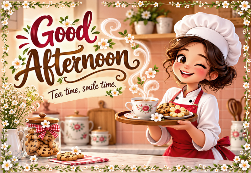 Good Afternoon – Tea Time, Smile Time Greeting