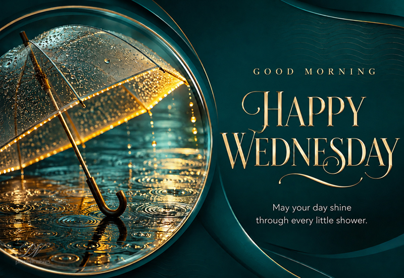 Good Morning Happy Wednesday – May Your Day Shine Through Every Little Shower