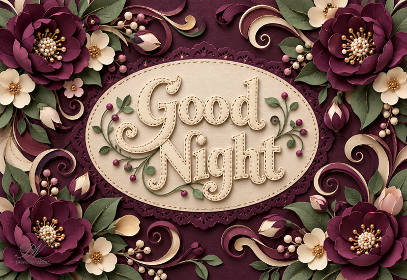 Good Night Floral Greeting – Beautiful Good Night Wishes