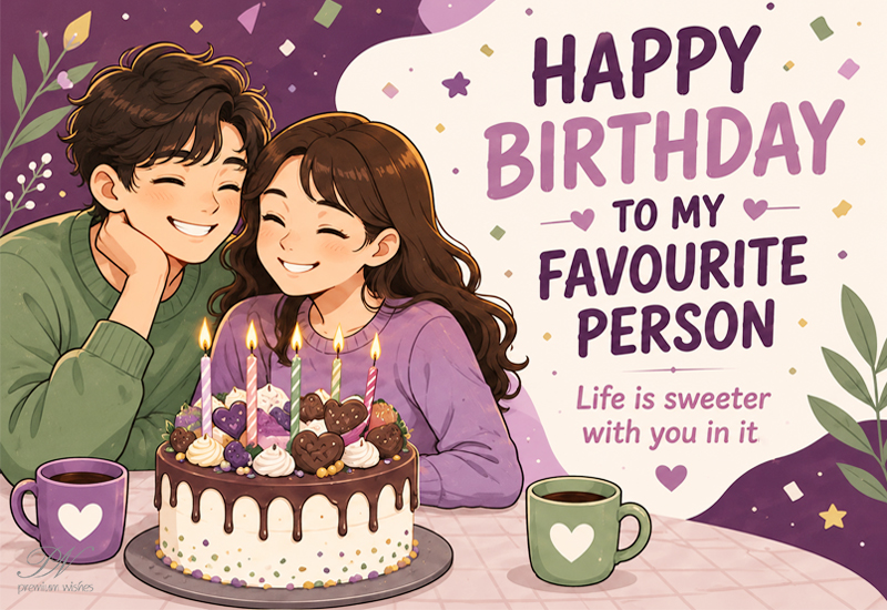 Happy Birthday to My Favourite Person – Life Is Sweeter With You Happy Birthday to My Favourite Person – Life Is Sweeter With You