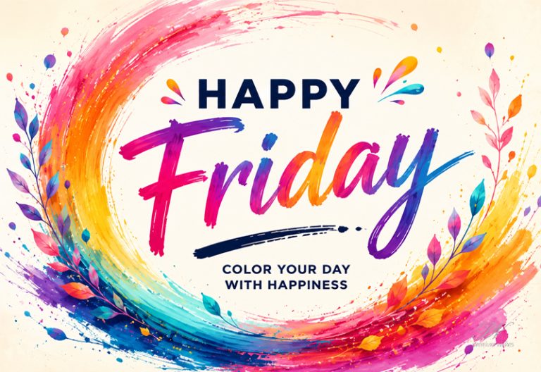 Happy Friday – Color Your Day With Happiness Happy Friday – Color Your Day With Happiness
