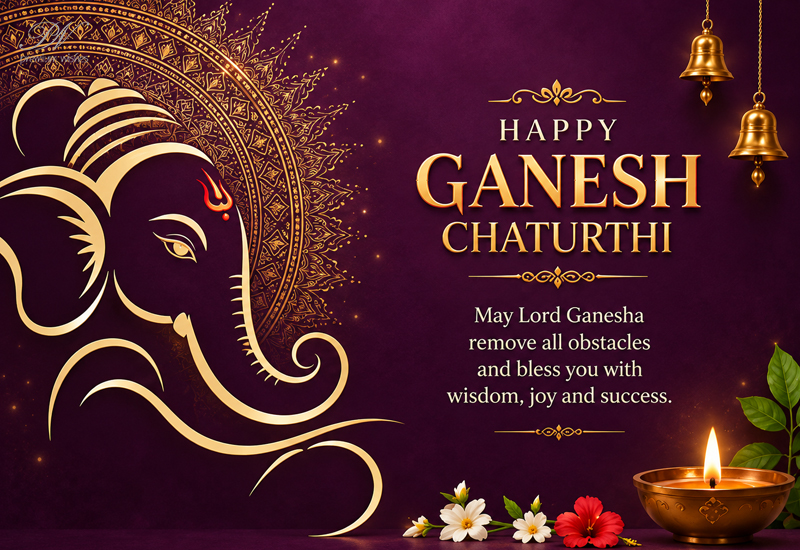 Happy Ganesh Chaturthi – May Lord Ganesha Bless You With Wisdom, Joy and Success Happy Ganesh Chaturthi – May Lord Ganesha Bless You With Wisdom, Joy and Success