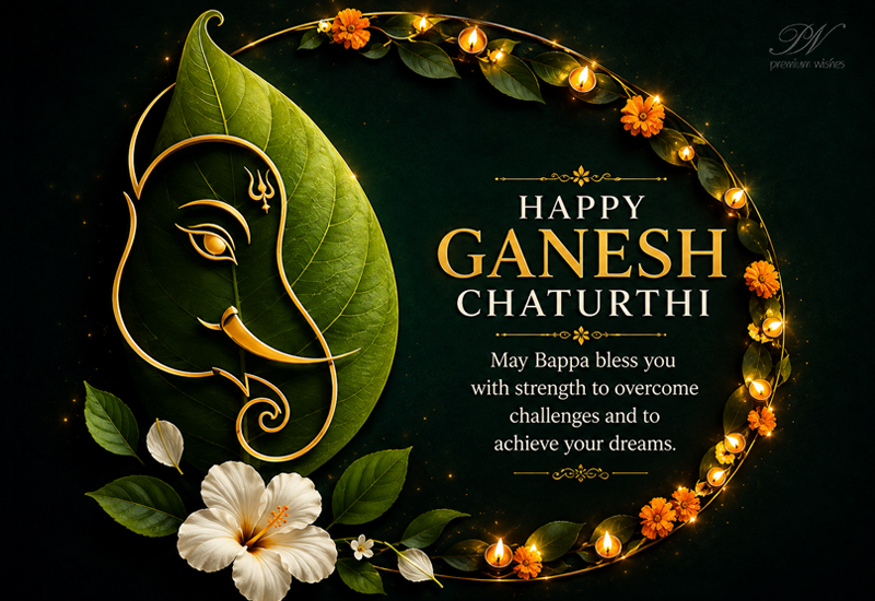 Happy Ganesh Chaturthi – Strength to Overcome Challenges and Achieve Dreams