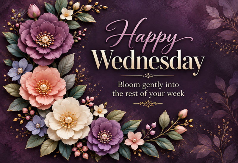Happy Wednesday – Bloom Gently Into the Rest of Your Week Happy Wednesday – Bloom Gently Into the Rest of Your Week