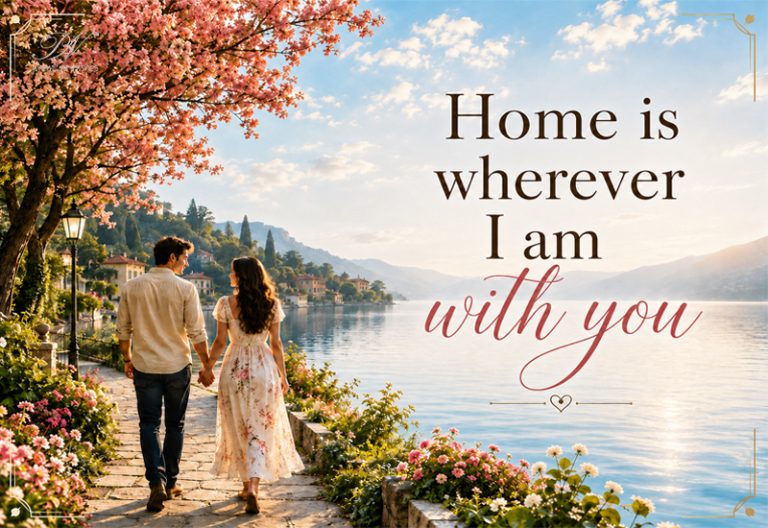 Home Is Wherever I Am With You – Romantic Love Quote Home Is Wherever I Am With You – Romantic Love Quote