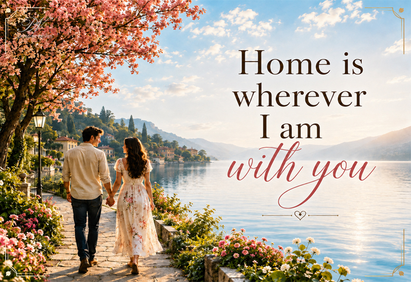 Home Is Wherever I Am With You – Romantic Love Quote