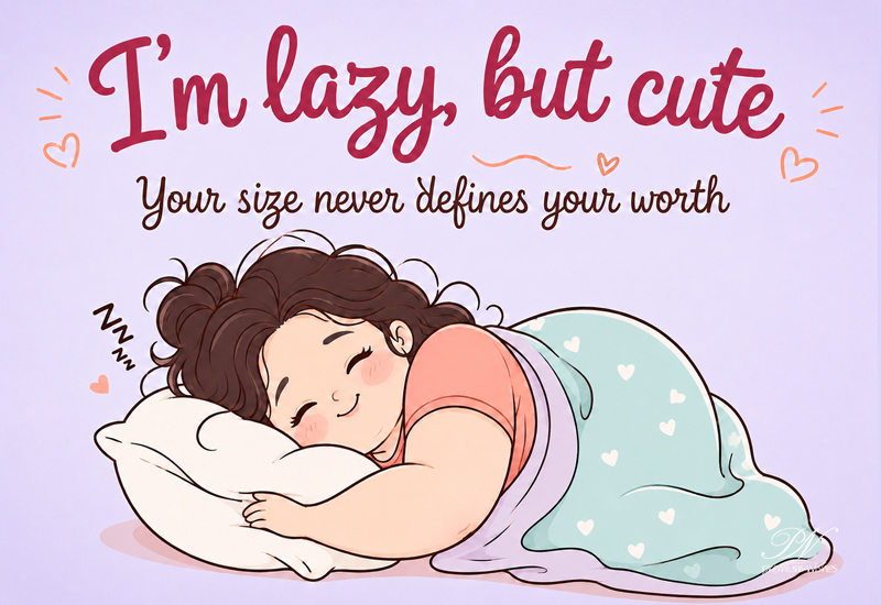 I’m Lazy, but Cute – Your Size Never Defines Your Worth
