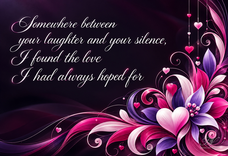 Somewhere Between Your Laughter and Silence – Love Quote