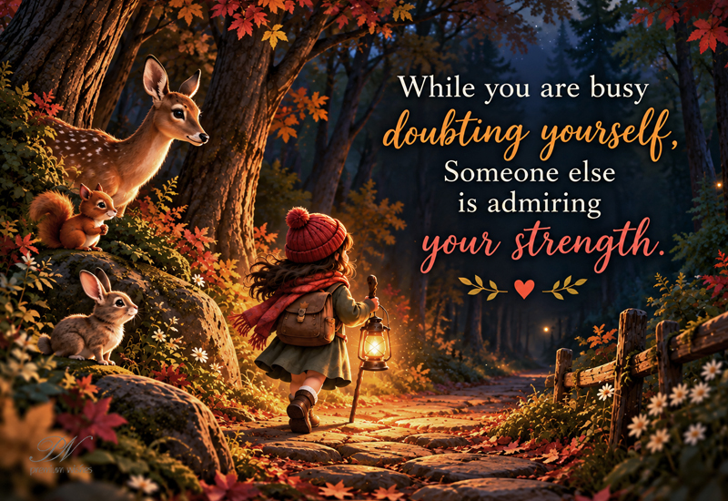 While You Are Busy Doubting Yourself, Someone Else Is Admiring Your Strength While You Are Busy Doubting Yourself, Someone Else Is Admiring Your Strength