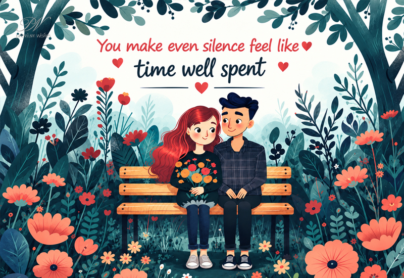 You Make Even Silence Feel Like Time Well Spent – Love Quote You Make Even Silence Feel Like Time Well Spent – Love Quote