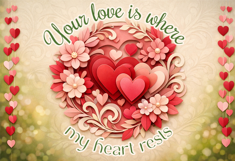 Your Love Is Where My Heart Rests – Romantic Love Greeting