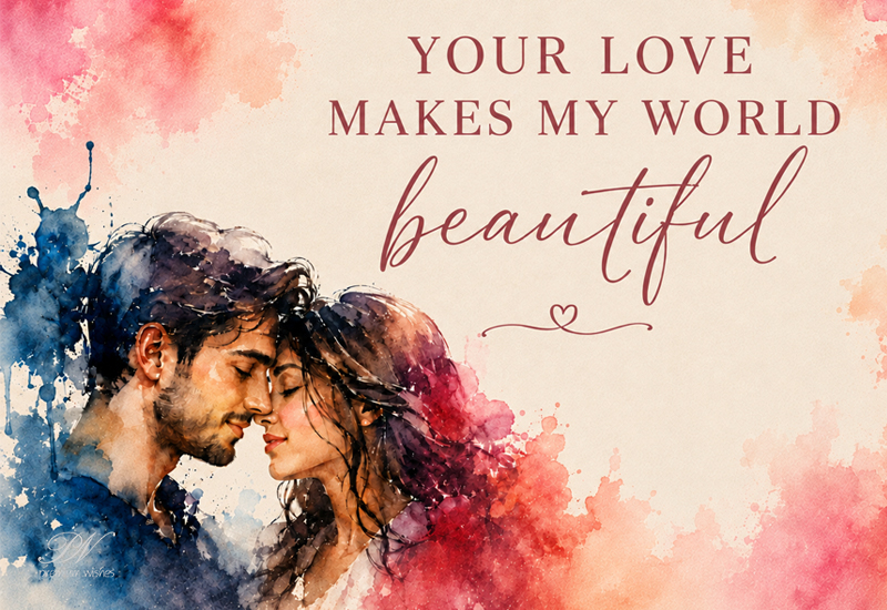 Your Love Makes My World Beautiful – Romantic Love Quote