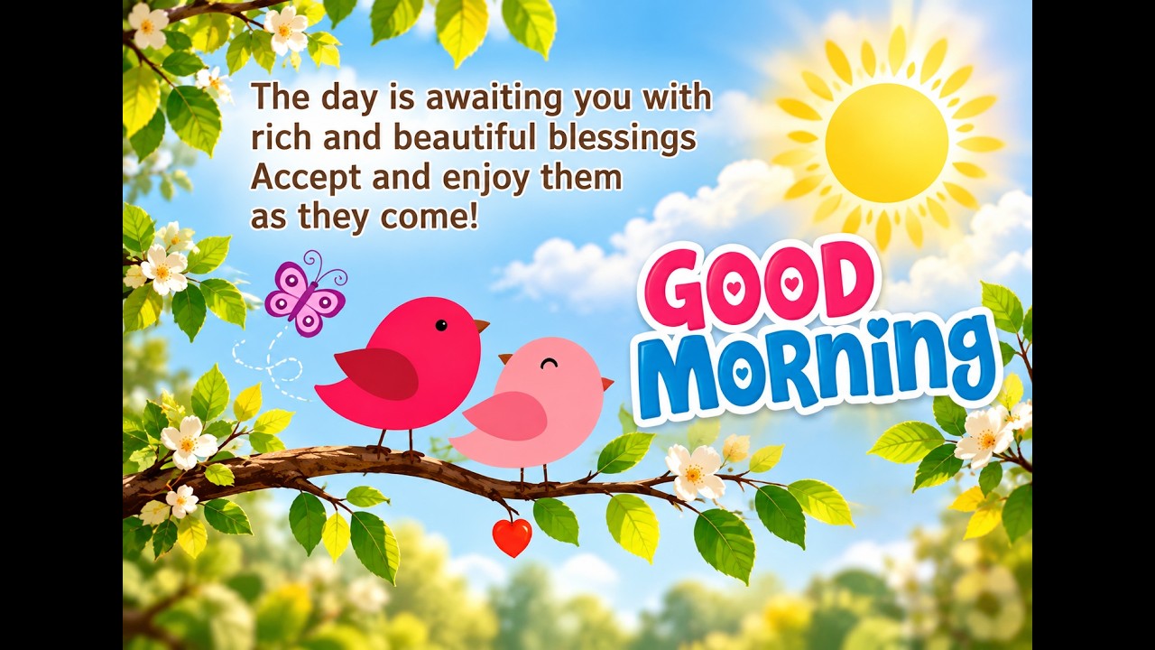 Good Morning Wishes Video 🌞 | 6 Beautiful Morning Greetings to Brighten Your Day