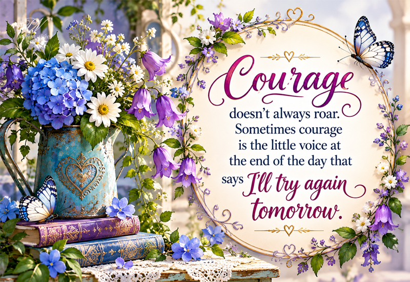 Courage Doesn't Always Roar – Try Again Tomorrow Courage Doesn’t Always Roar – Try Again Tomorrow