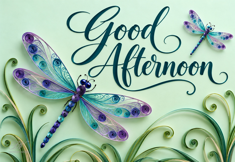 Good Afternoon – A Beautiful Dragonfly Greeting Good Afternoon – A Beautiful Dragonfly Greeting