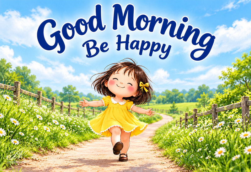 Good Morning Be Happy Greeting