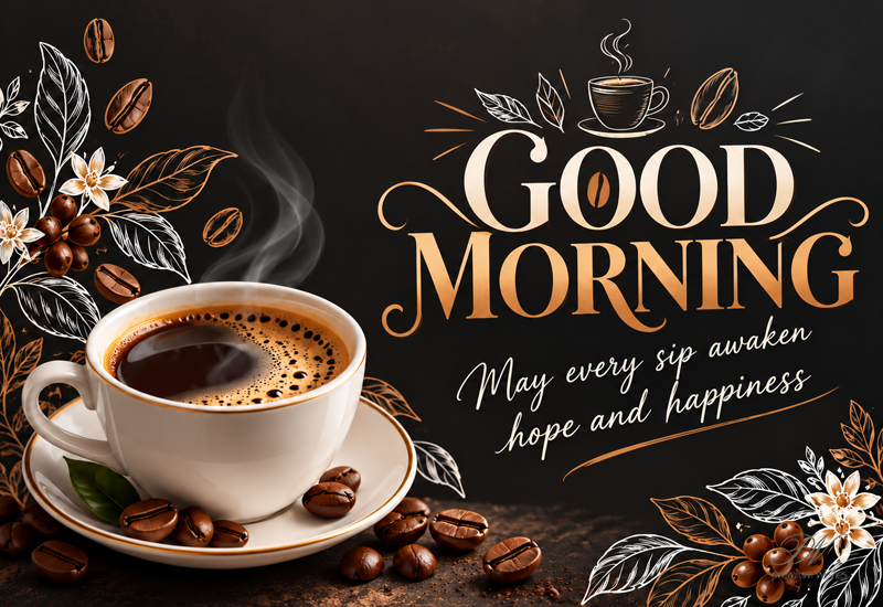 Good Morning – May Every Sip Awaken Hope and Happiness Good Morning – May Every Sip Awaken Hope and Happiness
