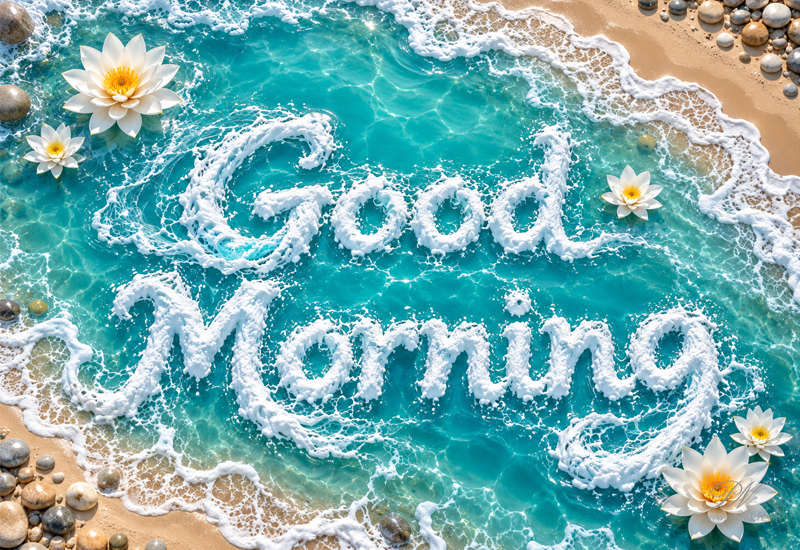 Good Morning Wishes by the Sea
