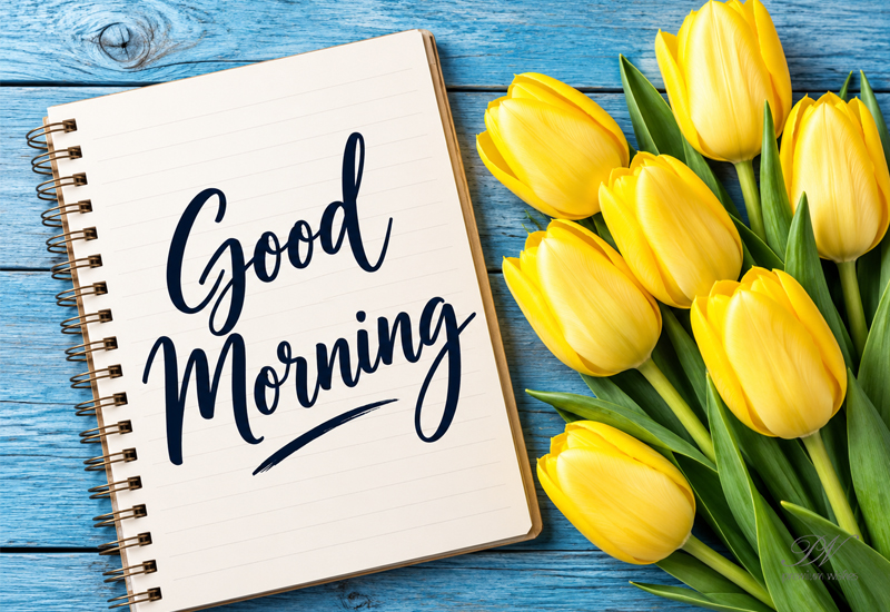 Good Morning – Yellow Tulips and a Beautiful New Day Good Morning – Yellow Tulips and a Beautiful New Day
