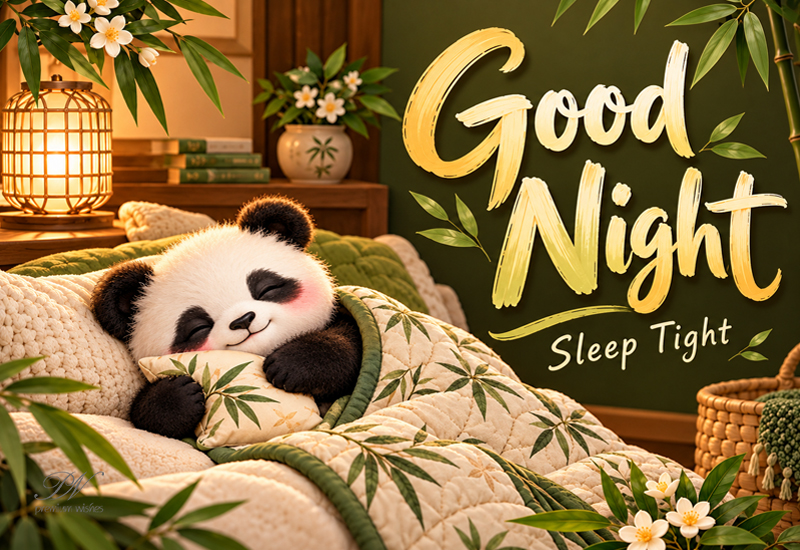 Good Night – Sleep Tight Panda Greeting Good Night – Sleep Tight Panda Greeting
