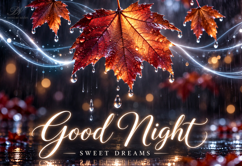 Good Night – Sweet Dreams with Maple Leaves