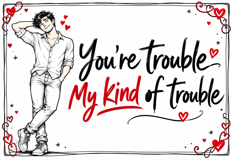 You're Trouble, My Kind of Trouble – Playful Love Greeting You’re Trouble, My Kind of Trouble – Playful Love Greeting