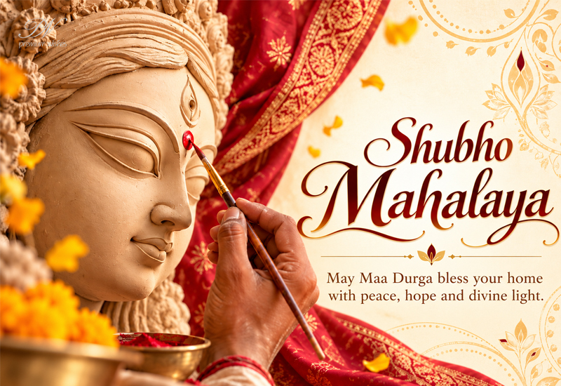 Shubho Mahalaya 2026 Wishes with Maa Durga Greeting Shubho Mahalaya 2026 Wishes with Maa Durga Greeting