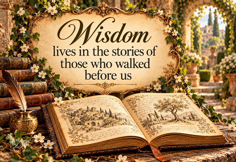 Wisdom Lives in the Stories of Those Who Walked Before Us Wisdom Lives in the Stories of Those Who Walked Before Us