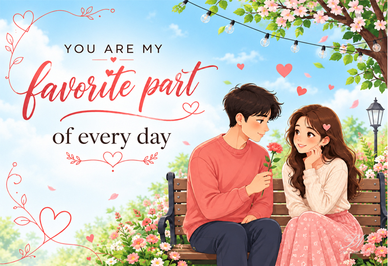 You Are My Favorite Part of Every Day – Love Quote You Are My Favorite Part of Every Day – Love Quote