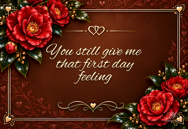 You Still Give Me That First Day Feeling You Still Give Me That First Day Feeling
